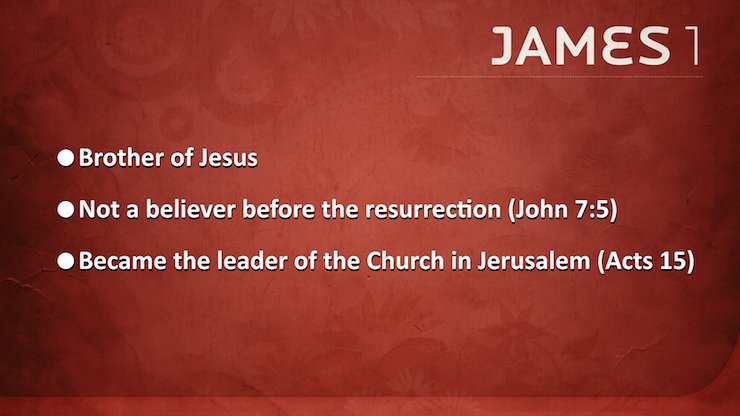 James the brother of Jesus, not a believer before the resurrection, but later a leader in the church.