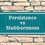 Persistence vs Stubbornness