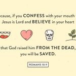 “But what does it say? “The word is near you, in your mouth and in your heart” (that is, the word of faith that we proclaim); because, if you confess with your mouth that Jesus is Lord and believe in your heart that God raised him from the dead, you will be saved.” (Romans 10:8–9, ESV)