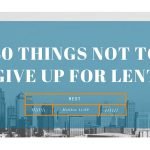 40 Things NOT to Give up for Lent: 08.Rest